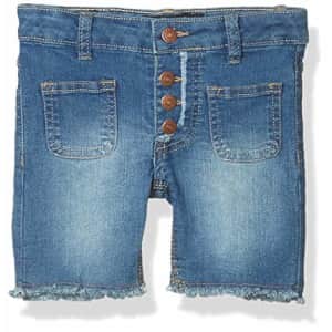 Lucky Brand Girls' Denim Bermuda Shorts, Blue, 5 for $18