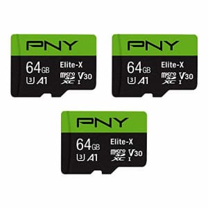 PNY 64GB Elite-X Class 10 U3 V30 microSDXC Flash Memory Card 3-Pack - 100MB/s, Class 10, U3, V30, for $20 PNY 64GB Elite-X Class 10 U3 V30 microSDXC Flash Memory Card 3-Pack - 100MB/s, Class 10, U3, V30, for $20
