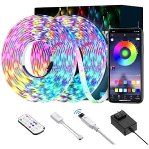 Ltteny 32.8-Ft. RGB LED Strip Lights 2-Pack for $12 Ltteny 32.8-Ft. RGB LED Strip Lights 2-Pack for $12
