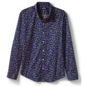 Lands' End Men's Tailored Fit Essential Lightweight Poplin Shirt for $8 Lands' End Men's Tailored Fit Essential Lightweight Poplin Shirt for $8