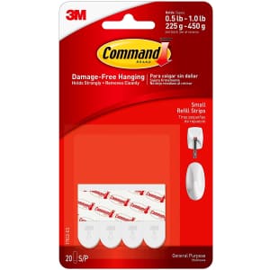 3M Command Small Refill Strip 20-Pack for $2 3M Command Small Refill Strip 20-Pack for $2