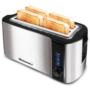 Elite Gourmet Platinum ECT-3100# Cool Touch Long Slot Toaster with Extra Wide 1.25" Slots for for $35