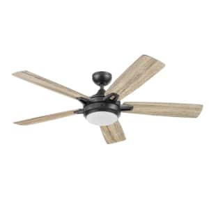 Prominence Home Lorelai, 52 Inch Modern Smart Ceiling Fan with Light, Remote Control, Dual Mounting for $114