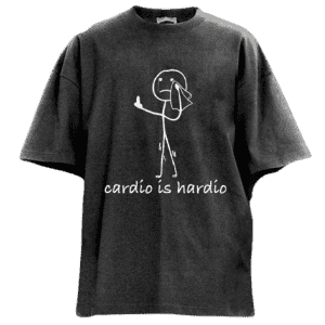 Men's "Cardio is Hardio" Washed Gym Shirt for $16