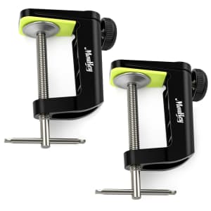 Moukey C Shape Microphone Table Mount Clamp 2-Pack for $8