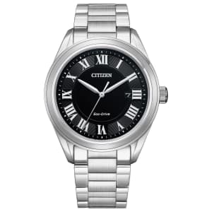 Citizen Eco-Drive Men's 40mm Roman Numerals Calendar Watch for $80