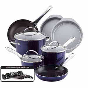 Farberware Luminescence Nonstick Cookware Pots and Pans Set, 16 Piece, Sapphire Shimmer for $120 Farberware Luminescence Nonstick Cookware Pots and Pans Set, 16 Piece, Sapphire Shimmer for $120