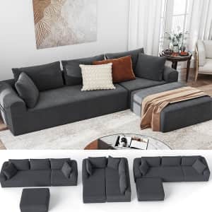 Somferic 104" Cloud Sectional Couch w/ L-Shape Chaise for $370 Somferic 104" Cloud Sectional Couch w/ L-Shape Chaise for $370