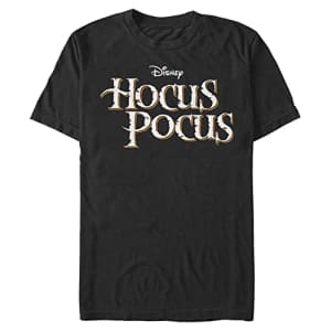 Disney Big & Tall Hocus Pocus Logo Men's Tops Short Sleeve Tee Shirt, Black, 4X-Large Tall for $13