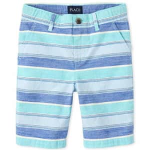 The Children's Place Boys' Striped Chino Shorts, Aegean Sea, 8 for $10 The Children's Place Boys' Striped Chino Shorts, Aegean Sea, 8 for $10