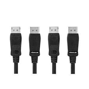 Nixeus (2-Pack) VESA Certified DisplayPort 1.4 HBR3 Cable (10') - Supports HDR Gaming Monitors, for $28