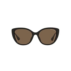 A|X ARMANI EXCHANGE Women's AX4111SU Universal Fit Cat Eye Sunglasses, Black/Dark Brown, 54 mm for $61