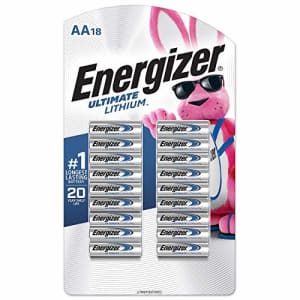 Energizer Ultimate Lithium AA Batteries, 18 Pack for $35