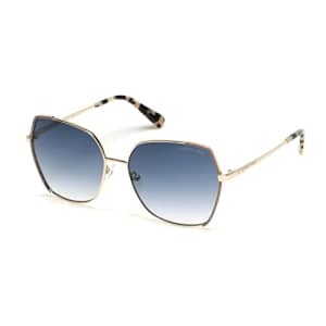 Kenneth Cole New York Women's Geometric Sunglasses, Gold/Gradient Blue, 60mm for $22