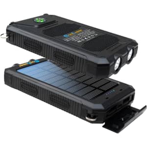 CoolStar 36,800mAh Portable Solar Battery Pack for $15