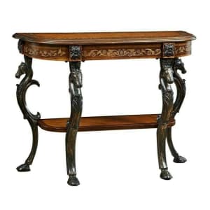Powell Masterpiece Floral Demilune Console Table for $158