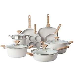 Country Kitchen Induction Cookware Sets - 13 Piece Nonstick Cast Aluminum Pots and Pans with for $130