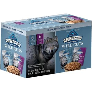 Blue Buffalo Wilderness Trail Toppers Wild Cuts Variety Pack 3-oz. Pouch 12-Pack for $19