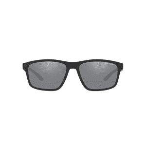 A|X ARMANI EXCHANGE Men's Ax4122sf Low Bridge Fit Square Sunglasses, Matte Black/Light Grey for $68