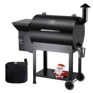 Z GRILLS Pellet Smoker Grill with PID Control, Rain Cover, 700 sq. in Cooking Area for Outdoor BBQ, for $479