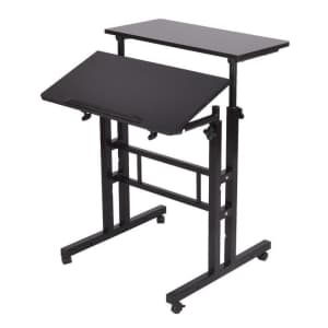 Mind Reader Mobile Sit & Stand Workstation Desk for $30 Mind Reader Mobile Sit & Stand Workstation Desk for $30