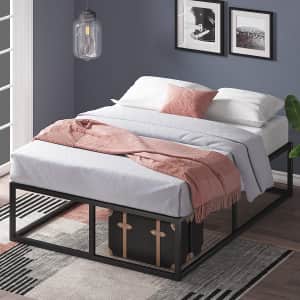 Zinus Joseph Metal Platforma Twin Bed Frame for $100