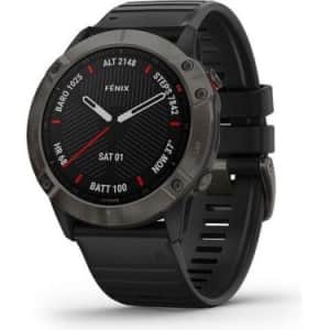 Garmin Fenix 6X Sapphire Carbon Smartwatch for $460