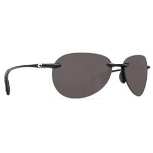 Costa Del Mar Men's West Bay Polarized Oval Sunglasses, Shiny Black/Grey Polarized-580P, 59 mm for $169 Costa Del Mar Men's West Bay Polarized Oval Sunglasses, Shiny Black/Grey Polarized-580P, 59 mm for $169