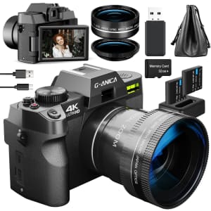 G-Anica 4K Digital Camera 48MP with WiFi and Autofocus for $65