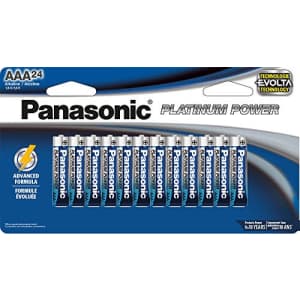 Panasonic Energy Corporation LR03XE/24B Platinum Power AAA Alkaline Batteries, Pack of 24 for $33