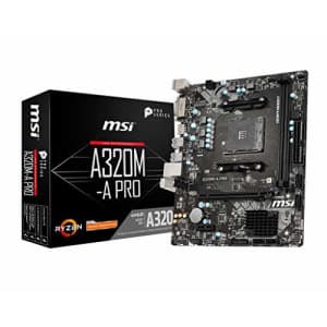 MSI A320M-A Pro AMD A320 AM4 Micro ATX DDR4-SDRAM Motherboard for $90