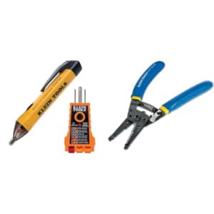 Klein Tools NCVT1PKIT Electrical Tester Kit with Non-Contact Volt Tester, 50 to 1000V AC and GFCI & for $44