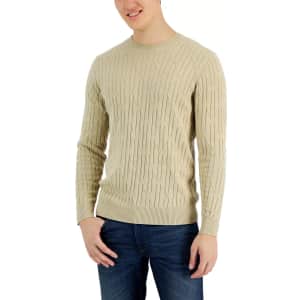 Alfani Men's Cable Sweater for $9