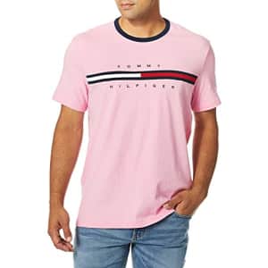 Tommy Hilfiger Men's Short Sleeve Logo T-Shirt, Fluro Pink, XL for $55 Tommy Hilfiger Men's Short Sleeve Logo T-Shirt, Fluro Pink, XL for $55