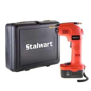 Stalwart 75-PT1001 Air Compressor Portable Tire Inflator Rechargeable Handheld Emergency PSI/BAR for $46