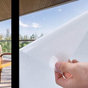 Coavas 18" x 79" Frosted Privacy Window Film for $5