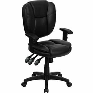 Flash Furniture Mid-Back Black LeatherSoft Multifunction Swivel Ergonomic Task Office Chair with for $177 Flash Furniture Mid-Back Black LeatherSoft Multifunction Swivel Ergonomic Task Office Chair with for $177
