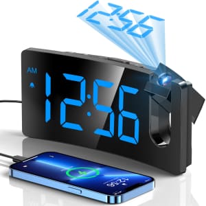 Curved Projection Alarm Clock for $14