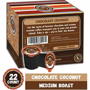 Crazy Cups Flavored Coffee for Keurig K-Cup Machines, Chocolate Coconut Dream, Hot or Iced Drinks, for $27