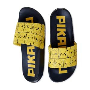 Pokemon Men's Pikachu Slide Sandals for $5 Pokemon Men's Pikachu Slide Sandals for $5