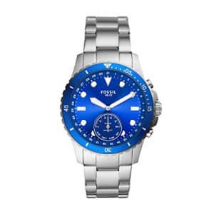 Fossil Men's FB-01 Stainless Steel Hybrid Smartwatch, Color: Silver/Blue Dial (Model: FTW1198) for $175 Fossil Men's FB-01 Stainless Steel Hybrid Smartwatch, Color: Silver/Blue Dial (Model: FTW1198) for $175