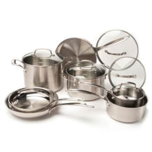 CUISINART 12-Piece Stainless Steel Cookware Set for $120