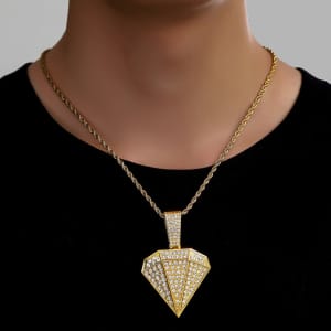 Men's Alloy Diamond Pendant for $11