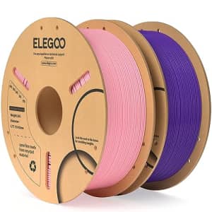 ELEGOO PLA Filament 1.75mm Pink & Purple 2KG, 3D Printer Filament Dimensional Accuracy +/- 0.02mm, for $29