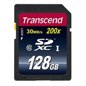 Transcend Canon EOS 80D Digital Camera Memory Card 128GB Secure Digital Class 10 Extreme Capacity (SDXC) for $17