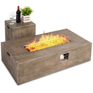 Best Choice 50,000 BTU Propane Fire Pit Table w/ Side Table Tank Storage for $500