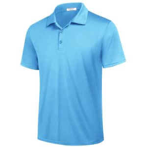 Coofandy Men's Quick Dry Polo Shirt for $10