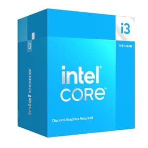 Intel Core i3-14100F Desktop Processor 4 cores (4 P-cores + 0 E-cores) up to 4.7 GHz for $110