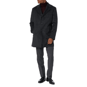 Buttoned Down Men's Italian Wool Cashmere Overcoat for $92