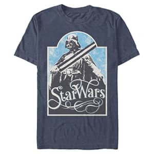 STAR WARS Big & Tall Vader Men's Tops Short Sleeve Tee Shirt, Navy Blue Heather, X-Large for $15